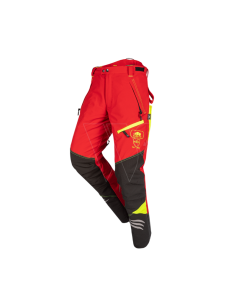 Pantaloni antitaglio, rosso/giallo, Ninja