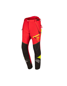 Pantaloni antitaglio, rosso/giallo, Ninja 2