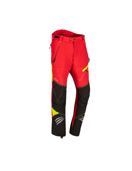 Pantaloni antitaglio, rosso/giallo, Ninja