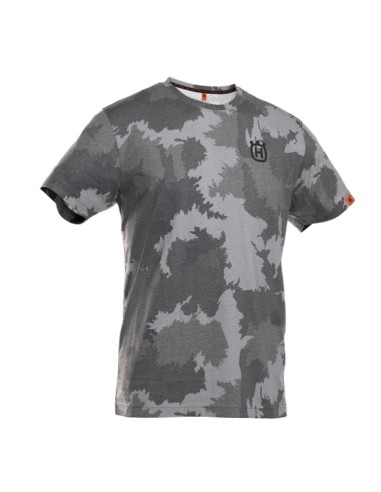T-Shirt con Motivo Comouflage Foresta Husqvarna